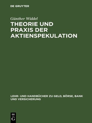 cover image of Theorie und Praxis der Aktienspekulation
